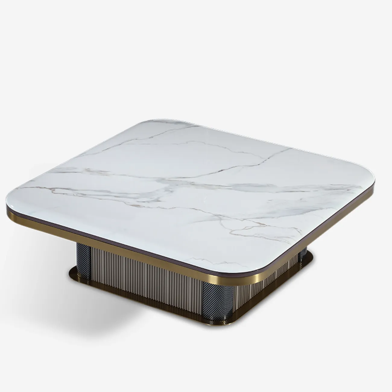 Элегантный журнальный столик MIVICA из мрамора и дерева JS38336-32