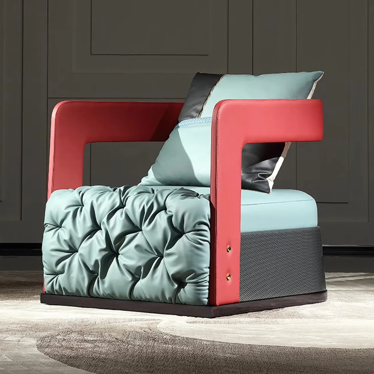 Дизайнерское кресло MIVICA  из натуральной кожи KR38337-32