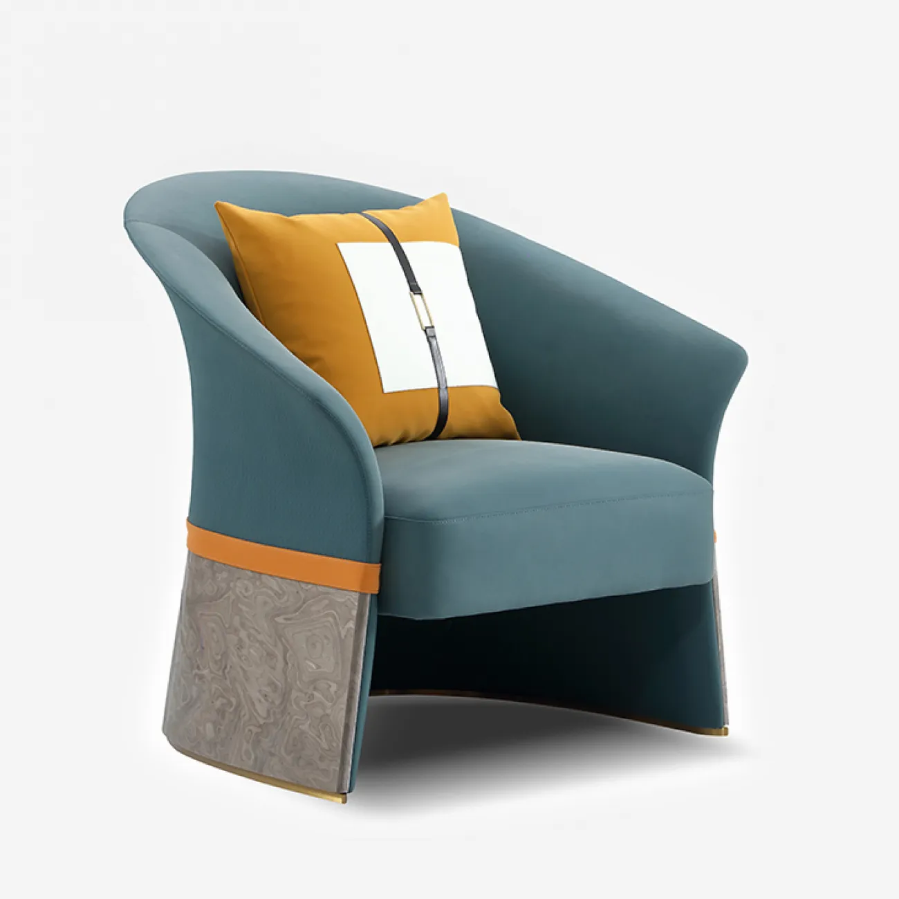 Дизайнерское кресло MIVICA  из натуральной кожи KR38338-32