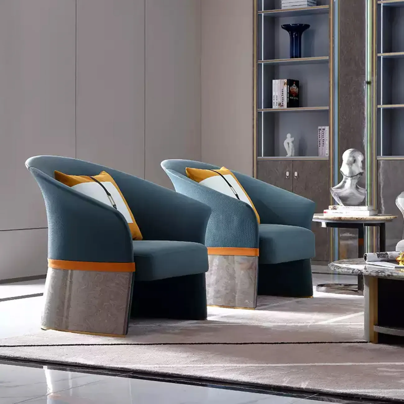 Дизайнерское кресло MIVICA  из натуральной кожи KR38338-32