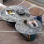 Низкий журнальный столик MIVICA с мраморной столешницей JS38340-32
