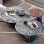 Низкий журнальный столик MIVICA с мраморной столешницей JS38341-32