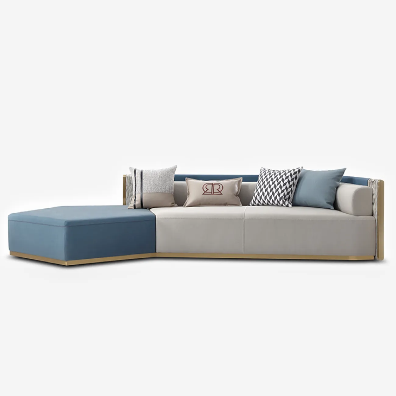 Роскошный угловой диван MIVICA из натуральной кожи UD38345-32