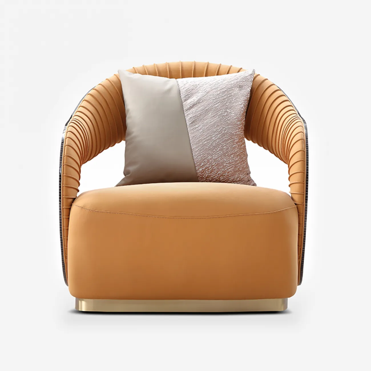 Дизайнерское кресло MIVICA  из натуральной воловьей кожи KR38349-32