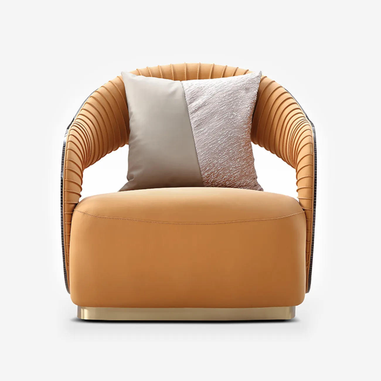 Дизайнерское кресло MIVICA из натуральной воловьей кожи KR38349-32 Дизайнерское кресло MIVICA из натуральной воловьей кожи KR38349-32