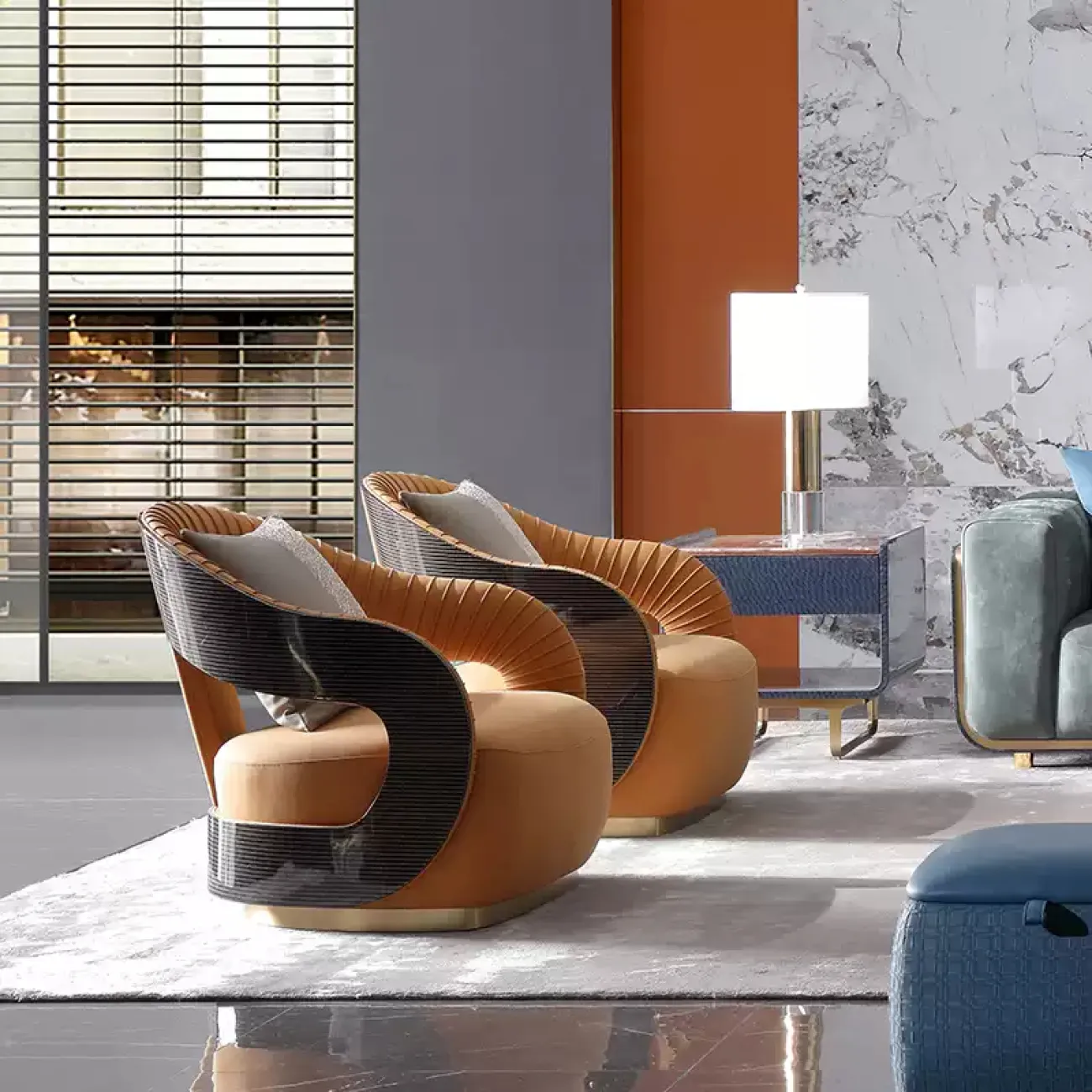 Дизайнерское кресло MIVICA из натуральной воловьей кожи KR38349-32 Дизайнерское кресло MIVICA из натуральной воловьей кожи KR38349-32