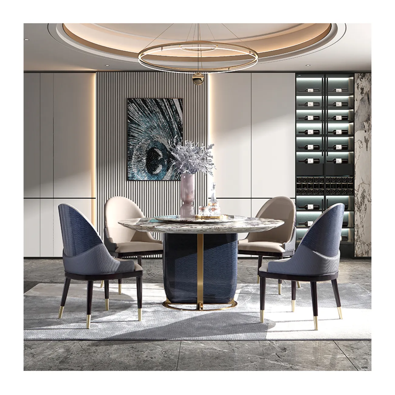 Комфортабельный обеденный стул MIVICA из дерева и кожи ST38355-32