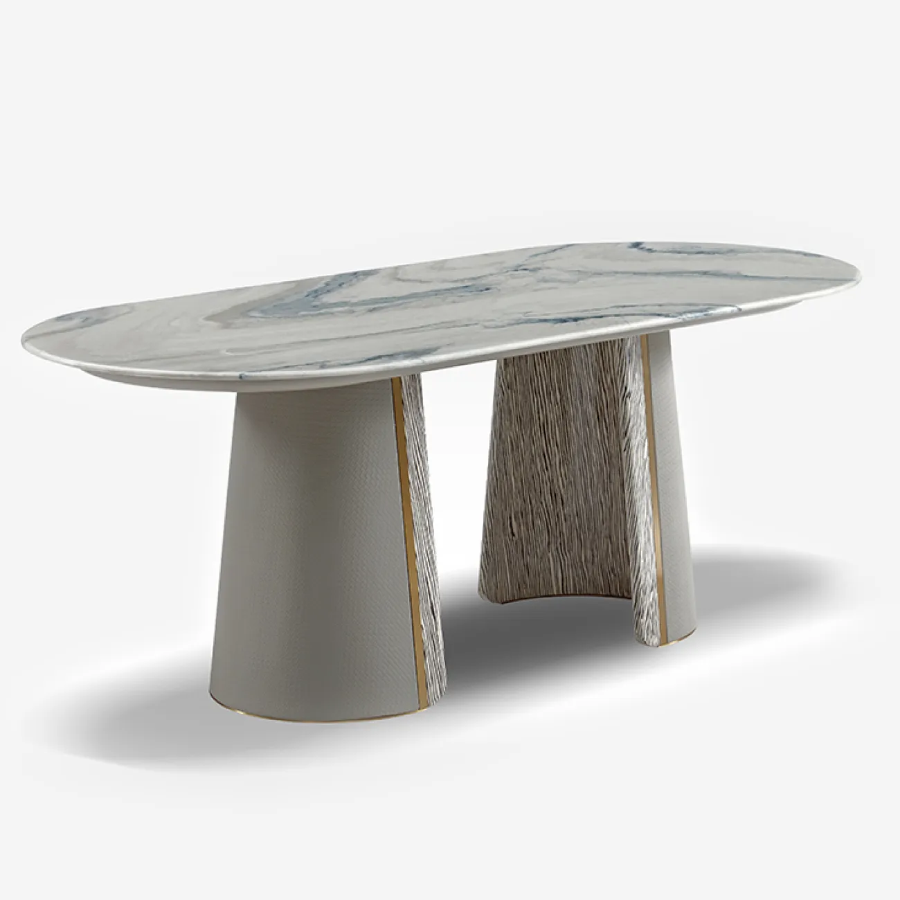 Роскошный обеденный стол MIVICA из натурального мрамора OS38356-32