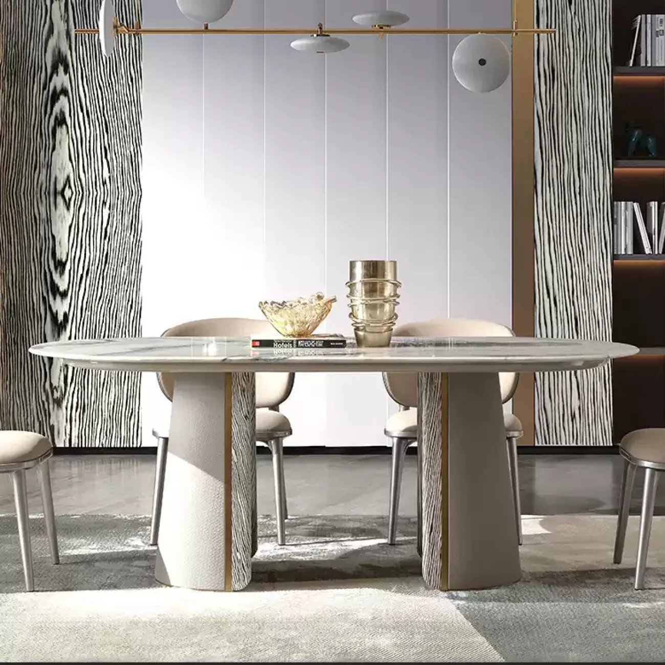 Комфортабельный обеденный стул MIVICA из дерева и кожи ST38357-32