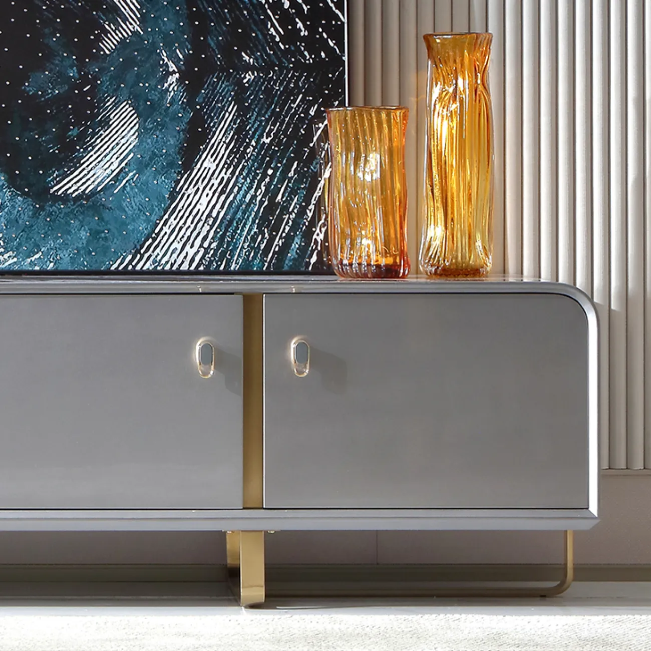 Стильная тумба под телевизор MIVICA из бука TB38358-32