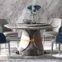 Оригинальный круглый обеденный стол MIVICA из натурального мрамора OS38361-32
