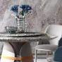 Оригинальный круглый обеденный стол MIVICA из натурального мрамора OS38361-32