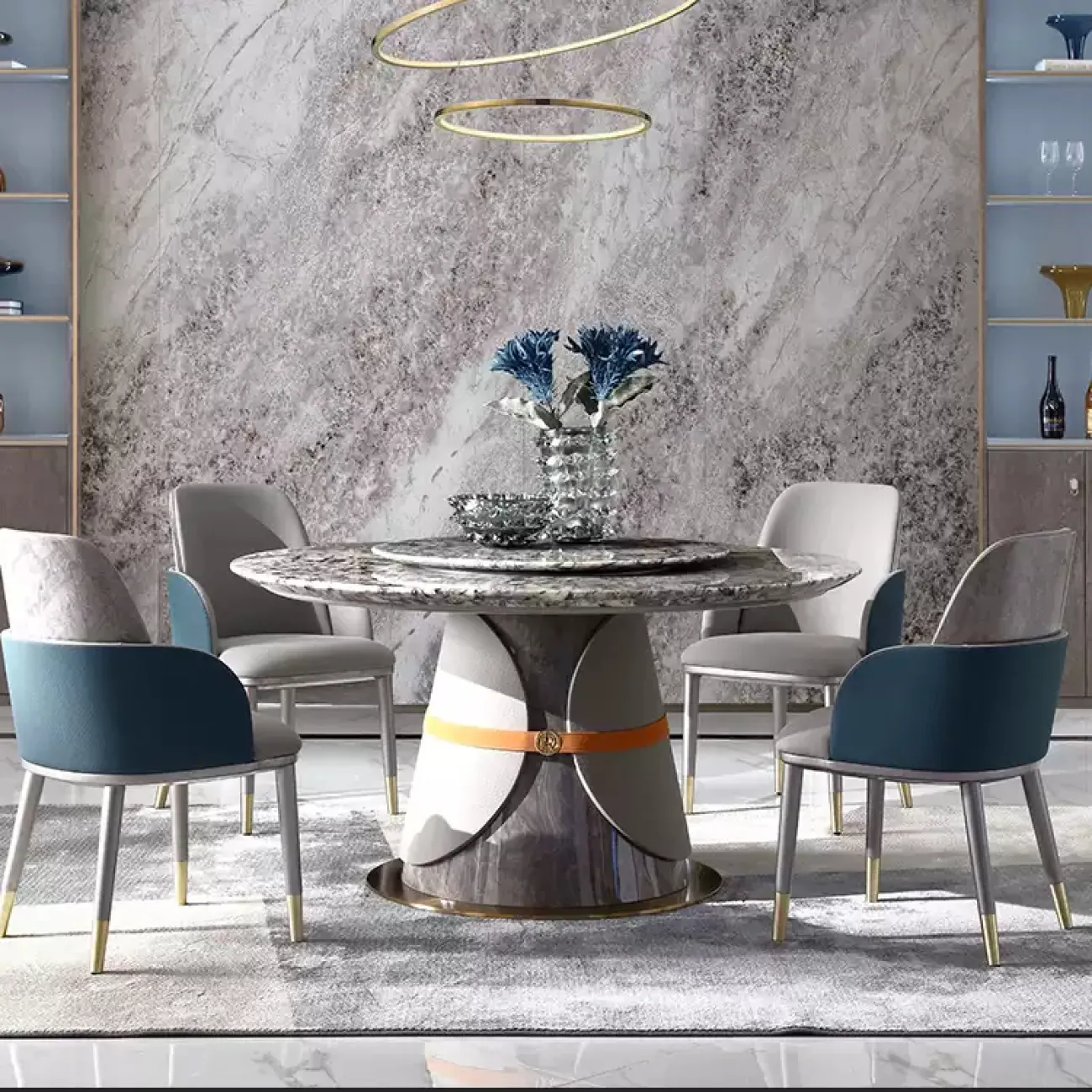 Комфортабельный обеденный стул MIVICA из дерева и кожи ST38362-32