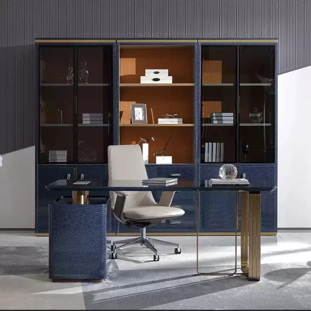 Комбинированный книжный шкаф MIVICA из бука SH38250-32 Комбинированный книжный шкаф MIVICA из бука SH38250-32