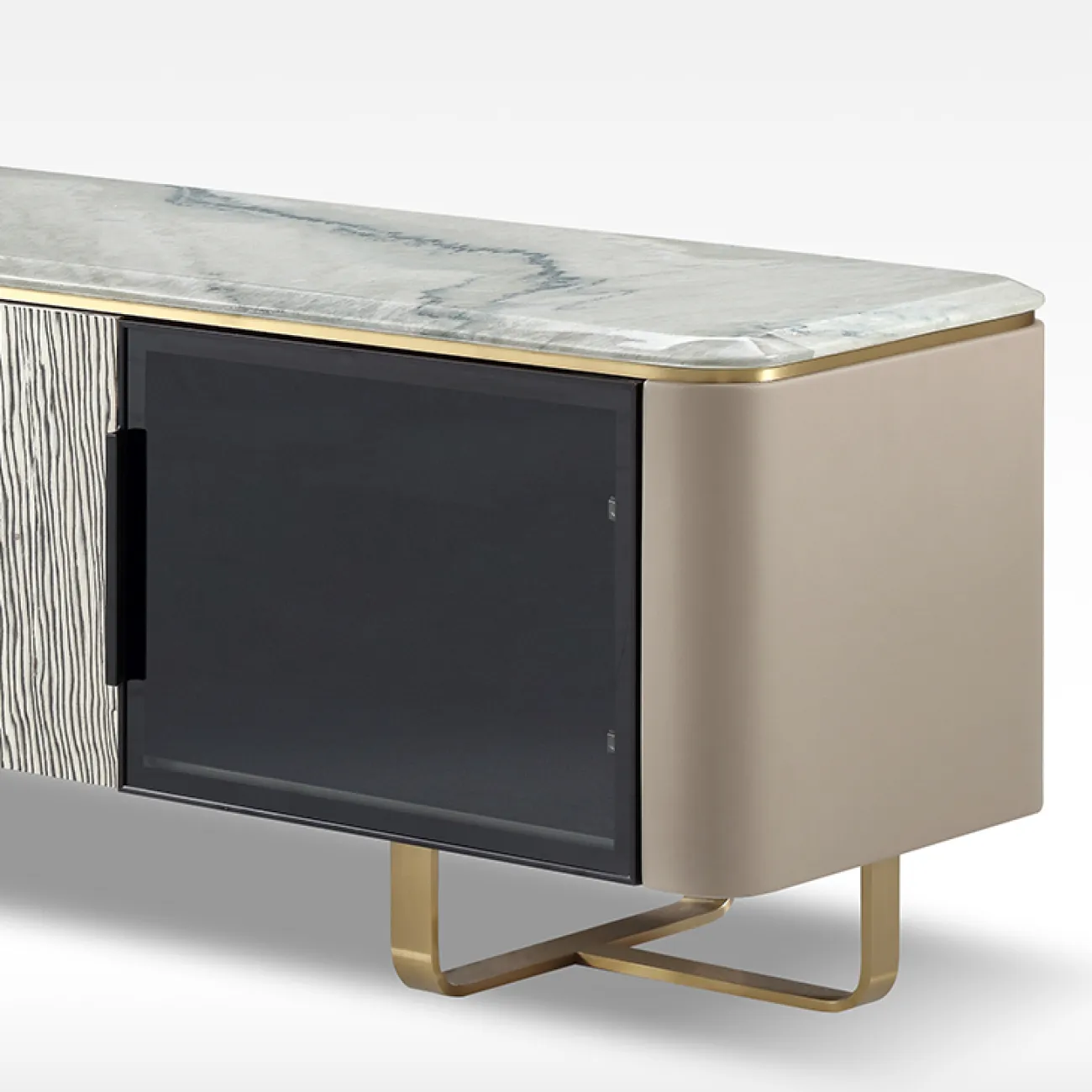 Роскошная тумба под телевизор MIVICA с белым мрамором TB38365-32