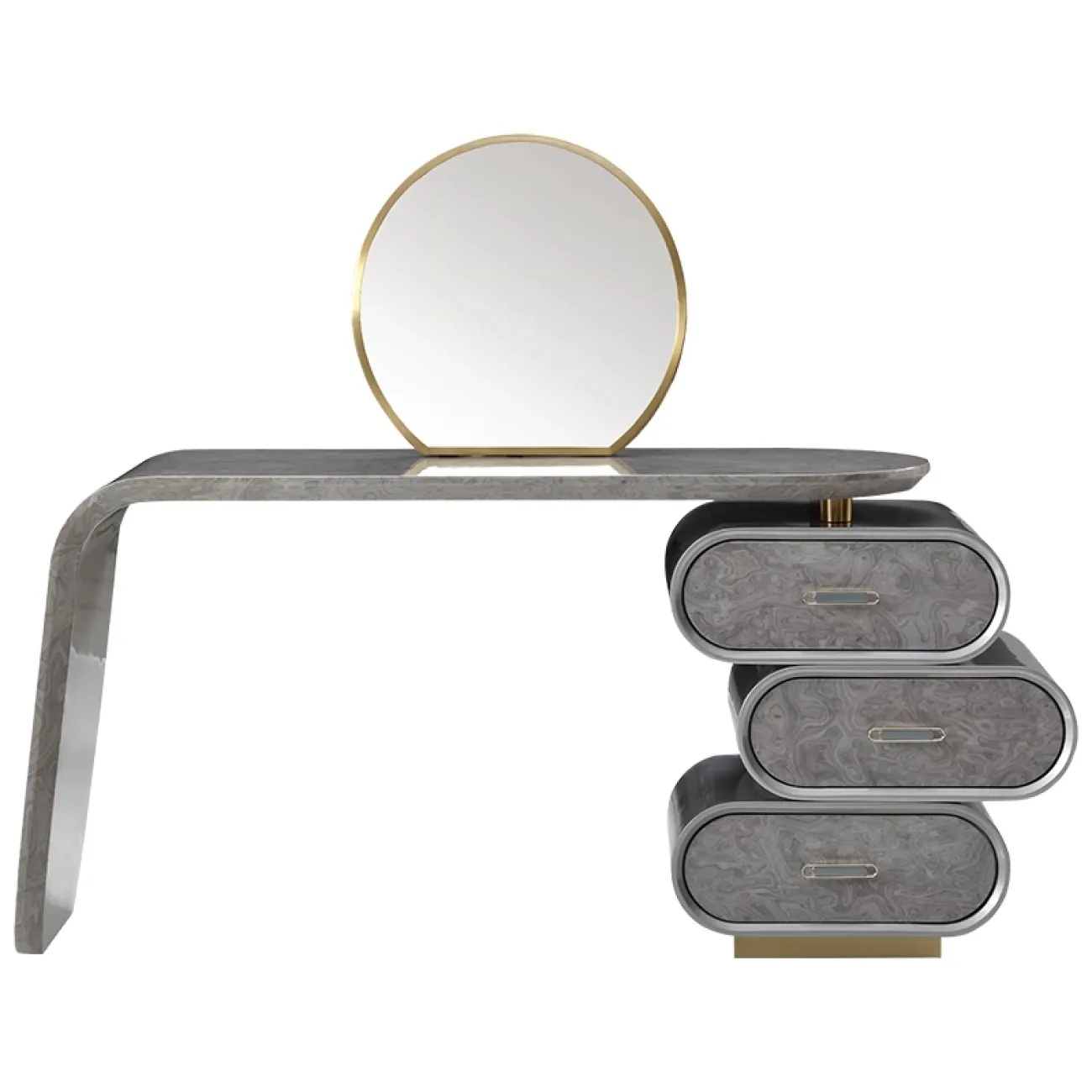 Дизайнерский туалетный столик с зеркалом MIVICA из бука TS38366-32