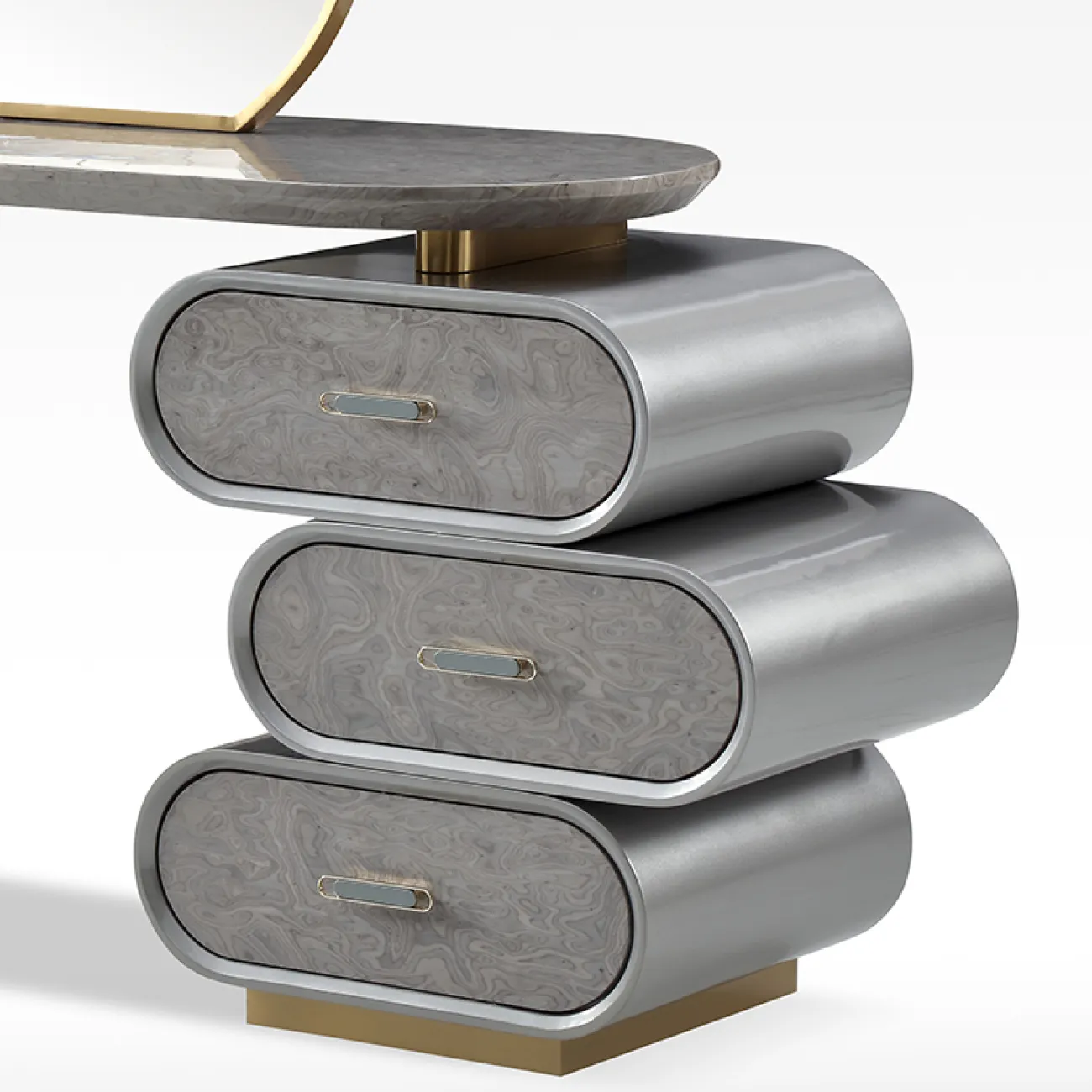 Дизайнерский туалетный столик с зеркалом MIVICA из бука TS38366-32