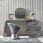 Табурет для макияжа MIVICA из кожи и бука ST38367-32