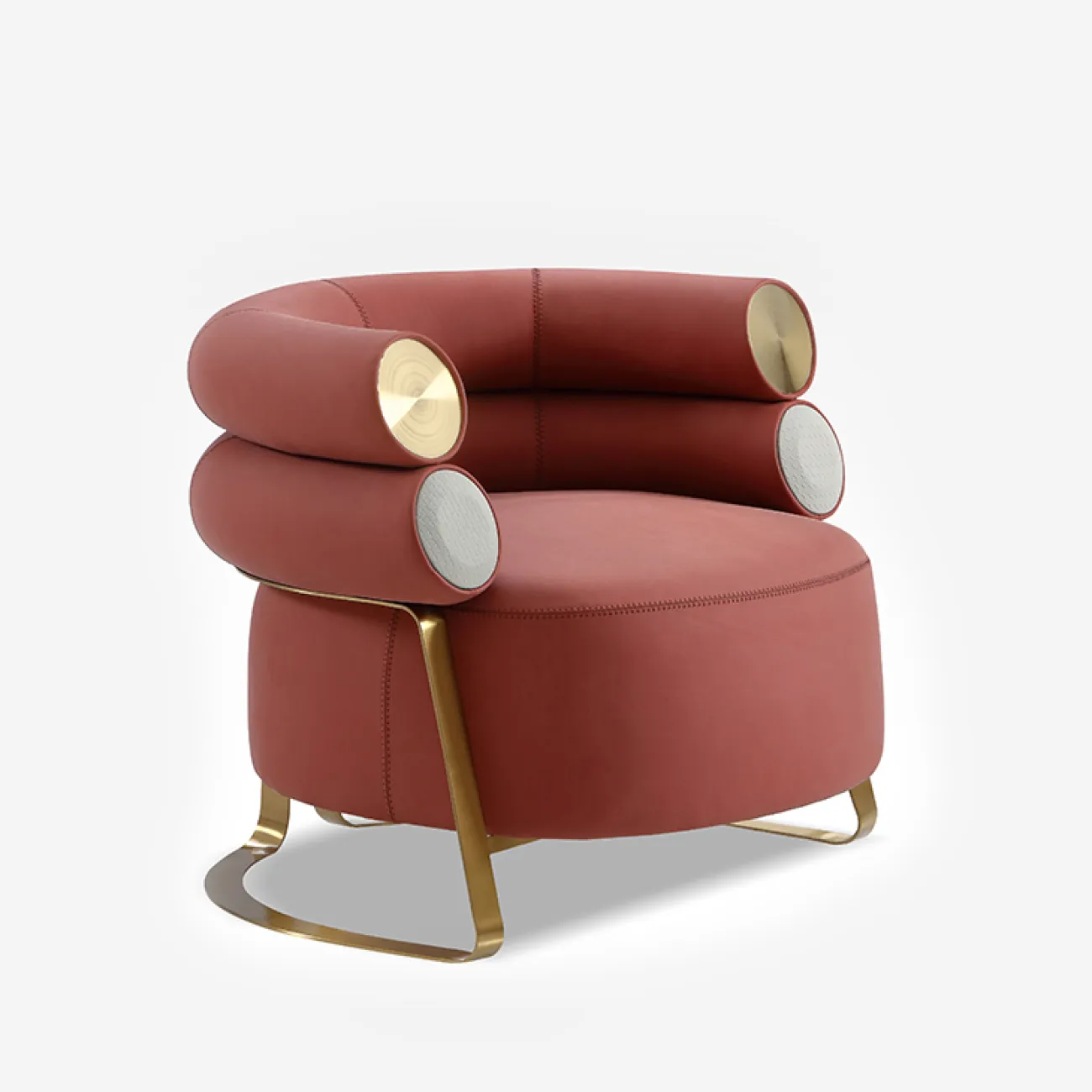 Дизайнерское кресло MIVICA  из натуральной воловьей кожи KR38368-32