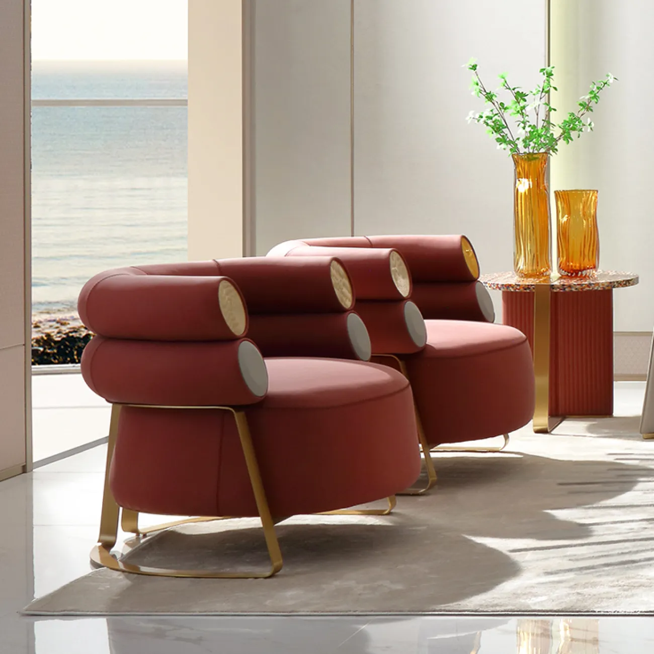 Угловой журнальный столик MIVICA из бука JS38371-32