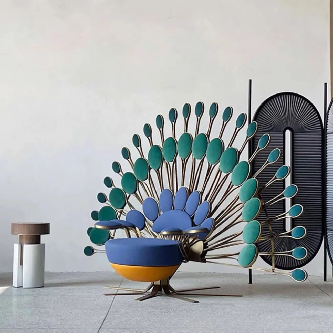 Дизайнерский Небольшой Одноместный Диван Павлин Yanshe от LaLume