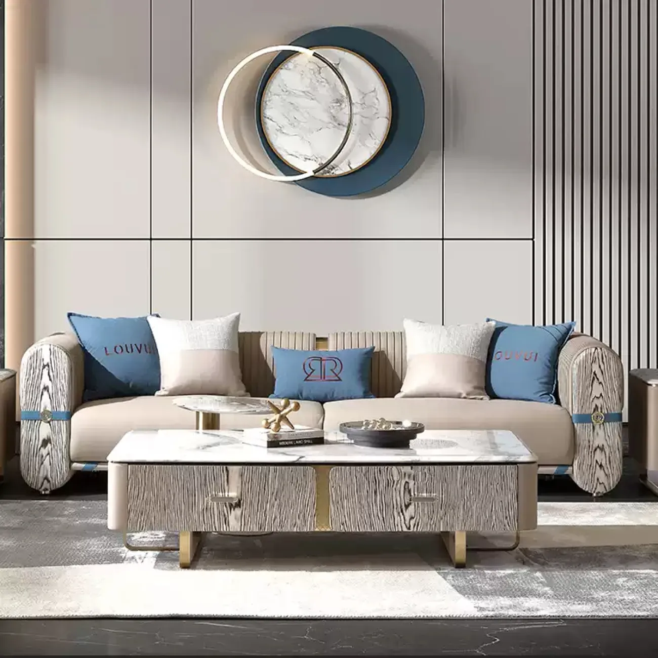 Роскошный диван MIVICA из натуральной кожи DV38375-32