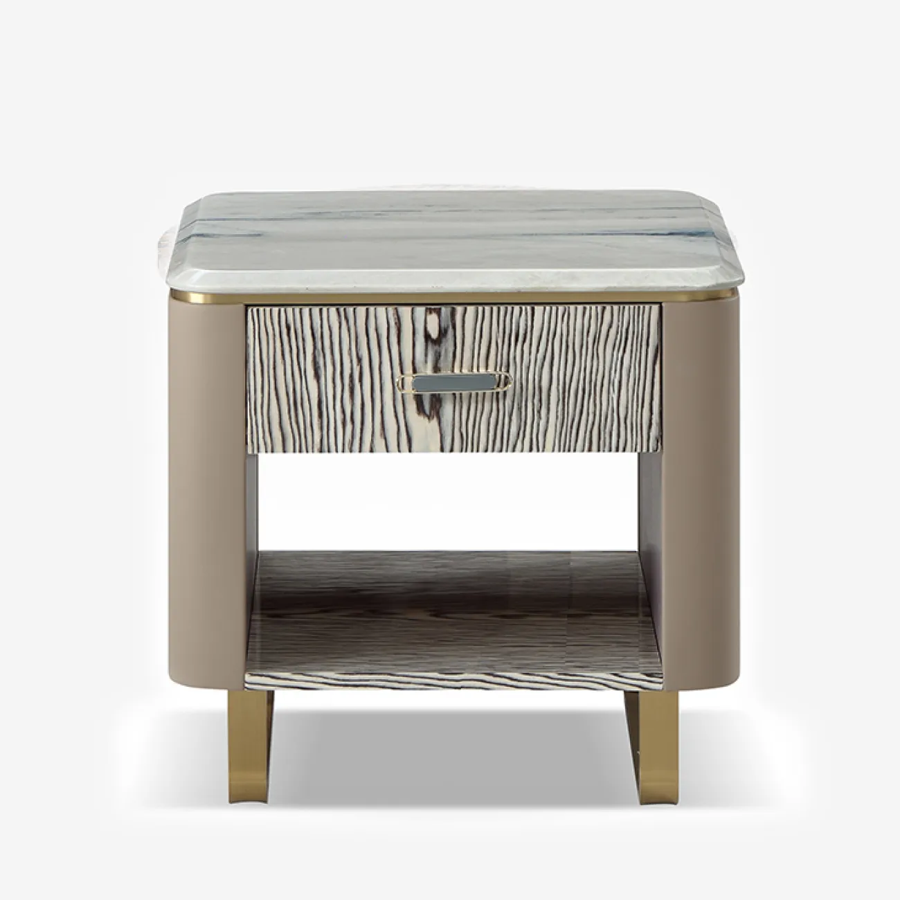 Элегантный журнальный столик MIVICA из мрамора и дерева JS38384-32