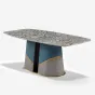 Роскошный обеденный стол MIVICA из мрамора и дерева ST38388-32