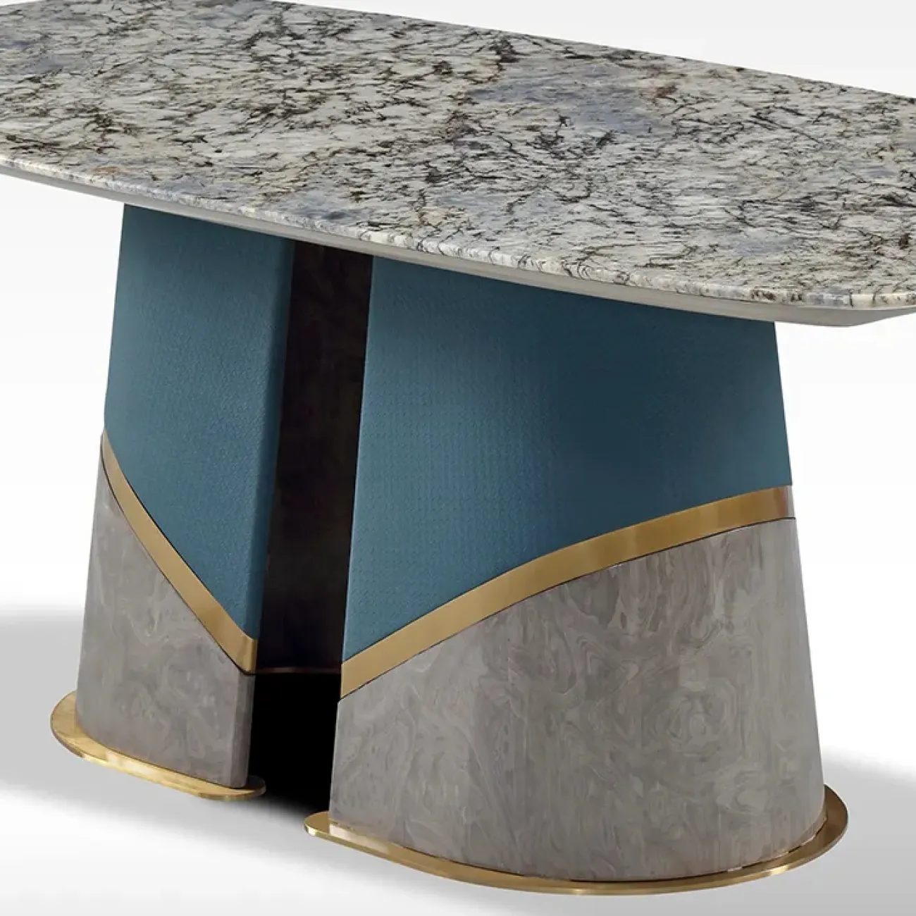 Роскошный обеденный стол MIVICA из мрамора и дерева ST38388-32 Роскошный обеденный стол MIVICA из мрамора и дерева ST38388-32