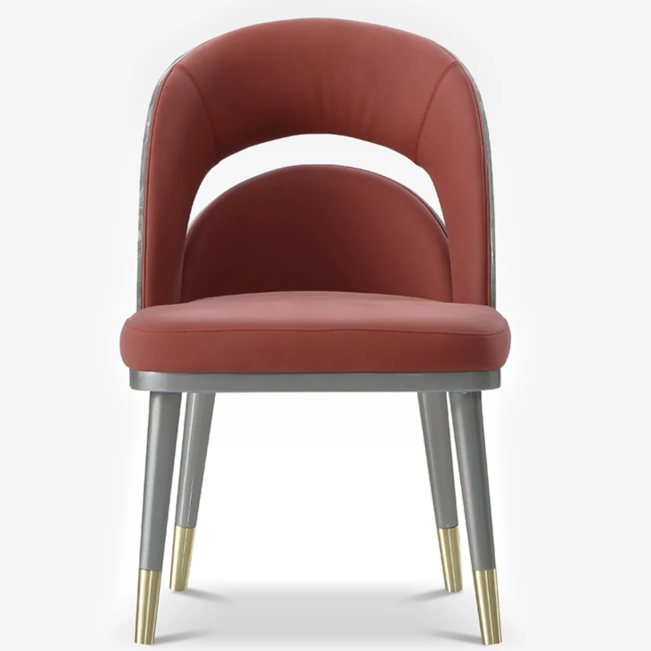 Комфортабельный обеденный стул MIVICA из дерева и кожи ST38390-32