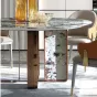 Роскошный обеденный стол MIVICA из мрамора и дерева OS38391-32