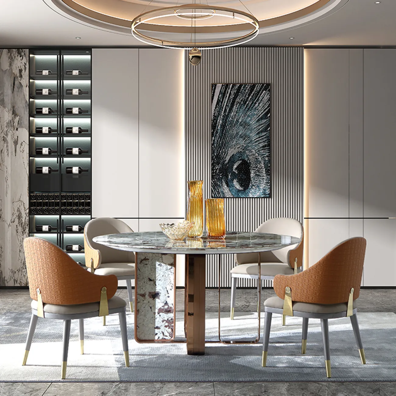 Комфортабельный обеденный стул MIVICA из дерева и кожи ST38392-32