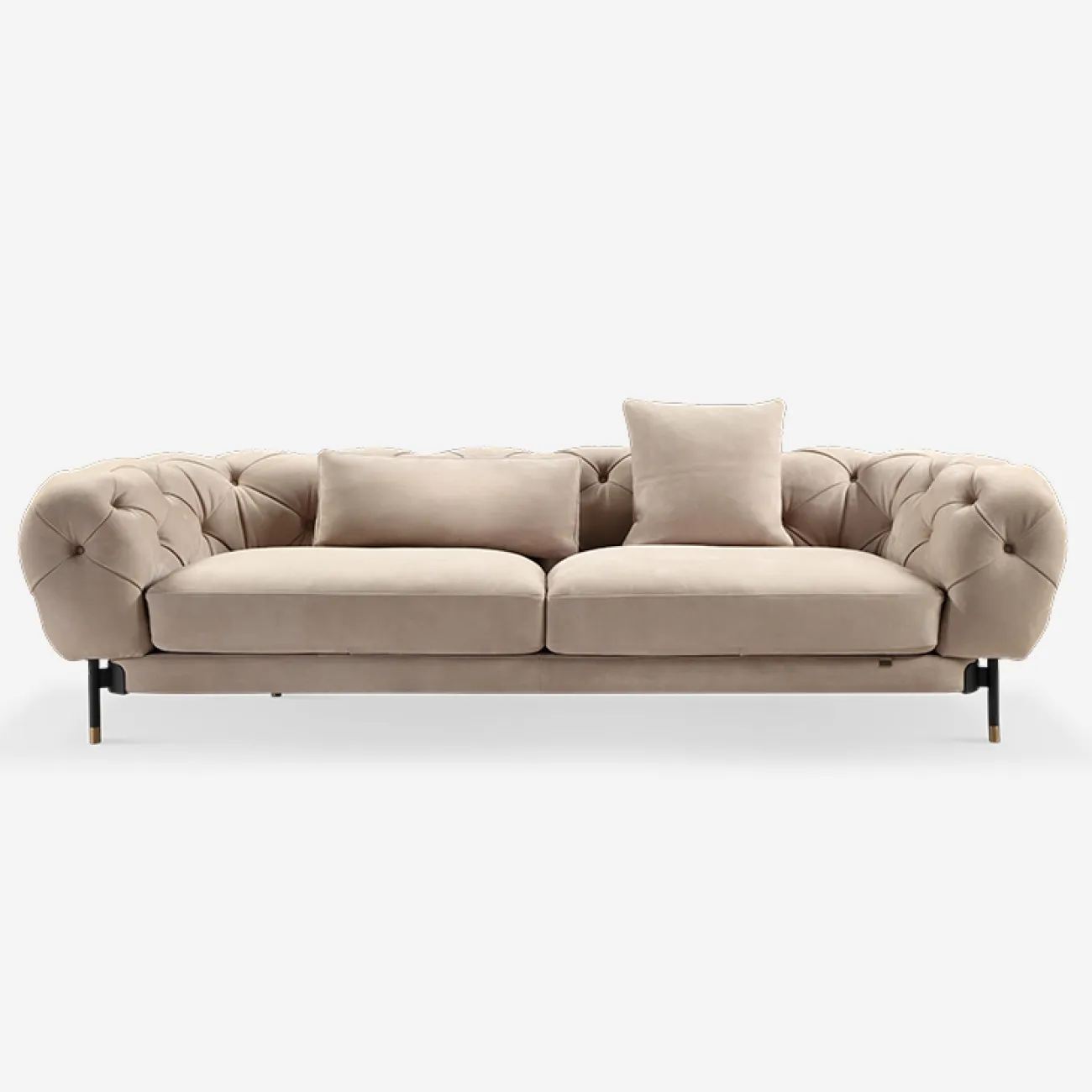 Комфортабельный диван MIVICA эргономичной формы из матовой кожи DV38398-32 Комфортабельный диван MIVICA эргономичной формы из матовой кожи DV38398-32