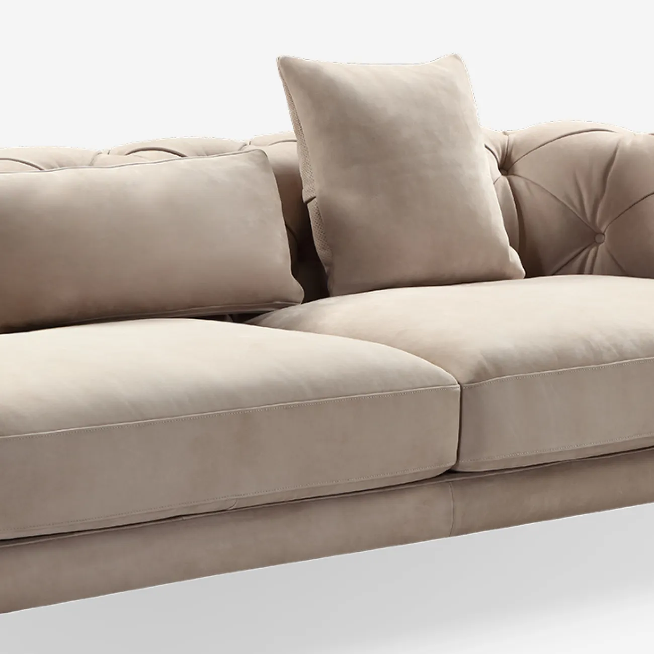 Комфортабельный диван MIVICA эргономичной формы из матовой кожи DV38398-32 Комфортабельный диван MIVICA эргономичной формы из матовой кожи DV38398-32