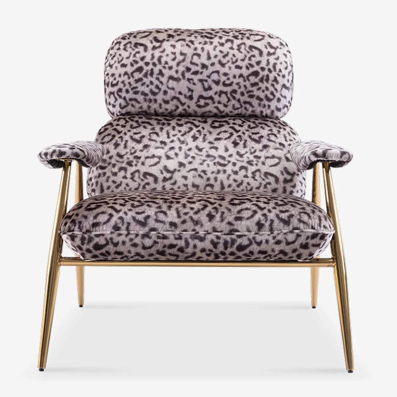 Элитное кресло Camille от MIVICA из натуральной кожи с принтом леопарда KR38403-32