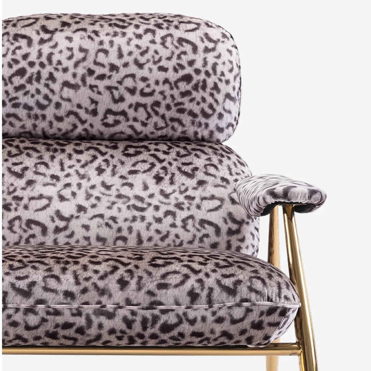 Элитное кресло Camille от MIVICA из натуральной кожи с принтом леопарда KR38403-32