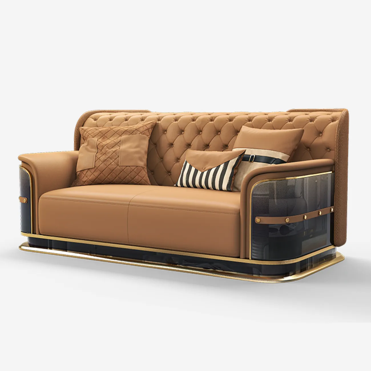 Дизайнерский диван MIVICA из натуральной кожи DV38404-32