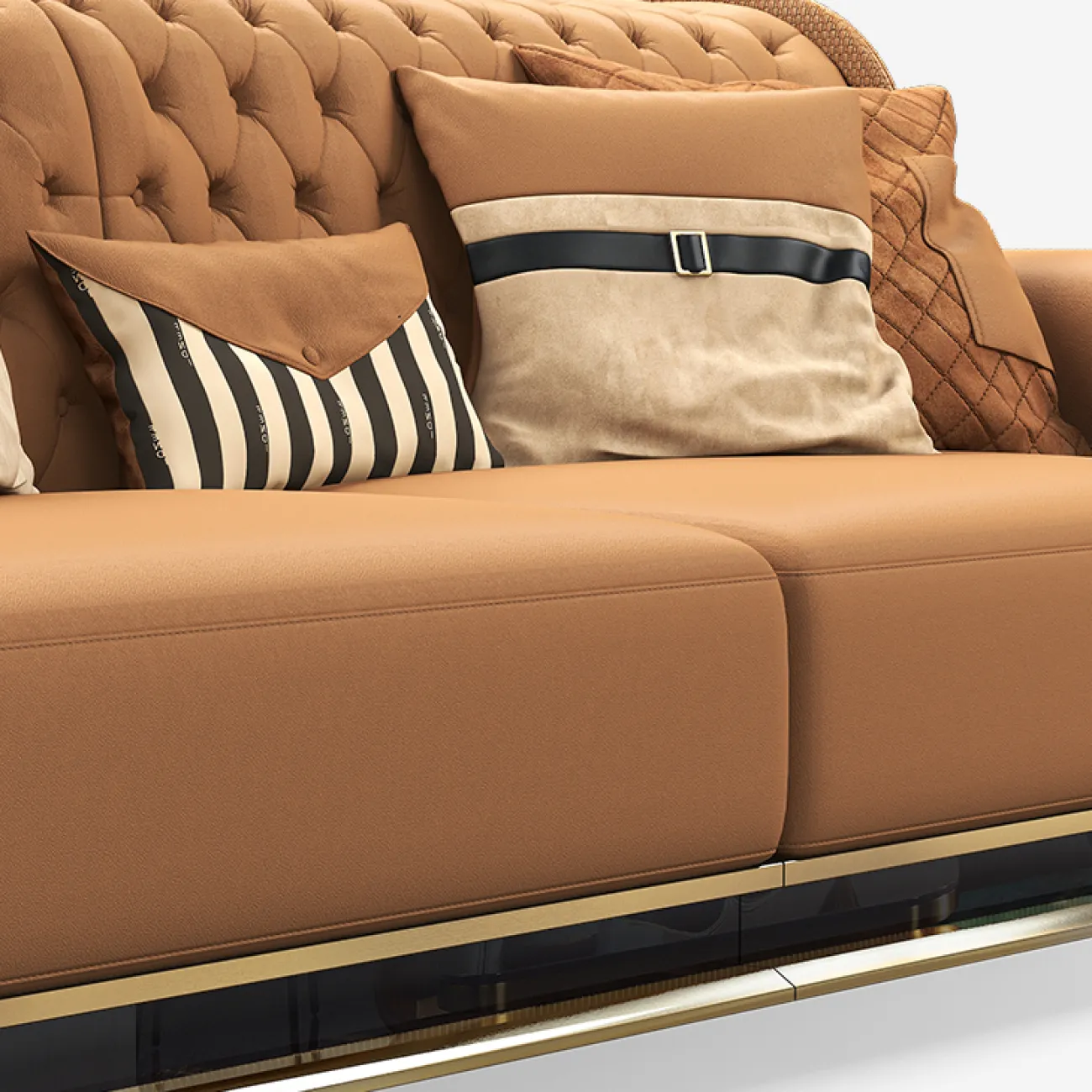 Дизайнерский диван MIVICA из натуральной кожи DV38404-32