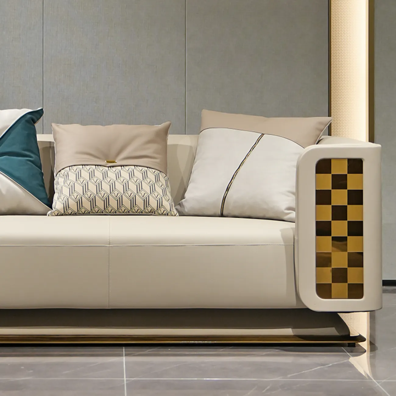 Роскошный диван Olivia от MIVICA из натуральной воловьей кожи DV38408-32