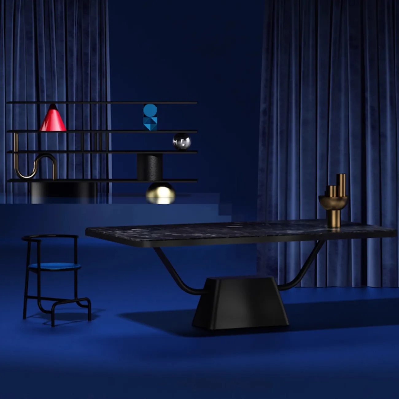 Дизайнерская Балансировочная Стойка Геометрические Детали Yanshe от LaLume