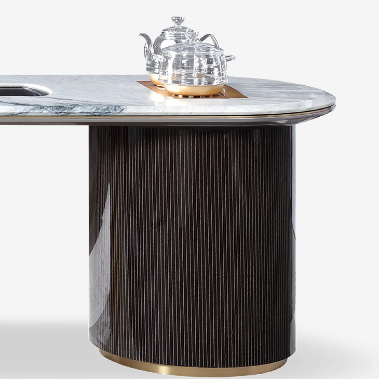 Элегантный чайный столик Vitum от MIVICA из натурального мрамора CH38426-32