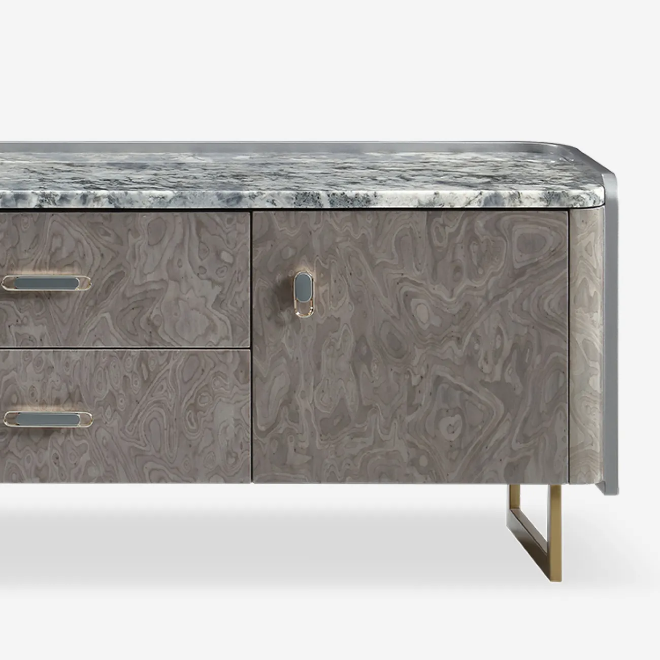 Элегантная тумба под телевизор Vitum от MIVICA с мраморной столешницей TB38431-32