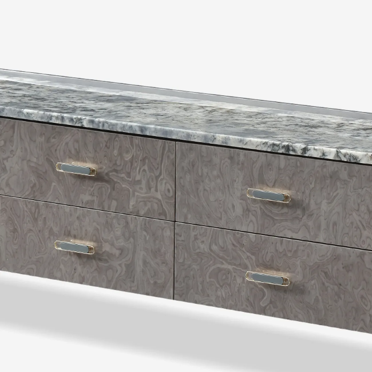 Элегантная тумба под телевизор Vitum от MIVICA с мраморной столешницей TB38431-32