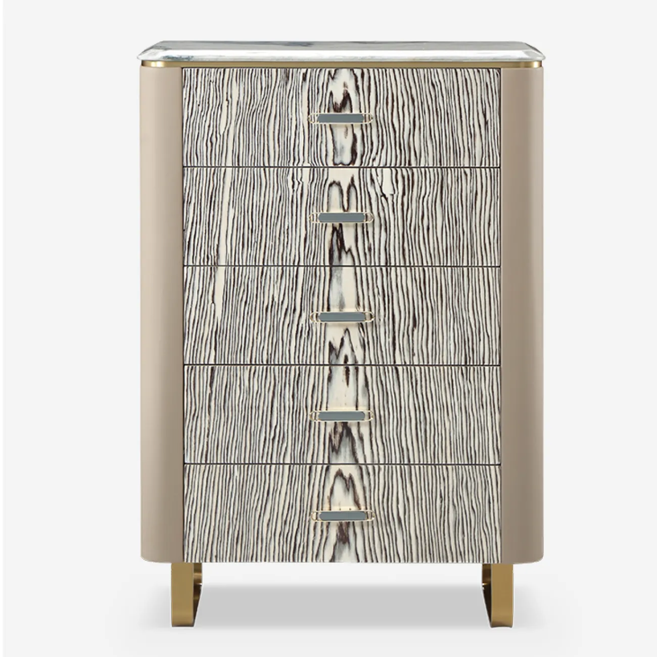 Элегантный дизайнерский комод MIVICA из красного бука и мрамора KD38432-32