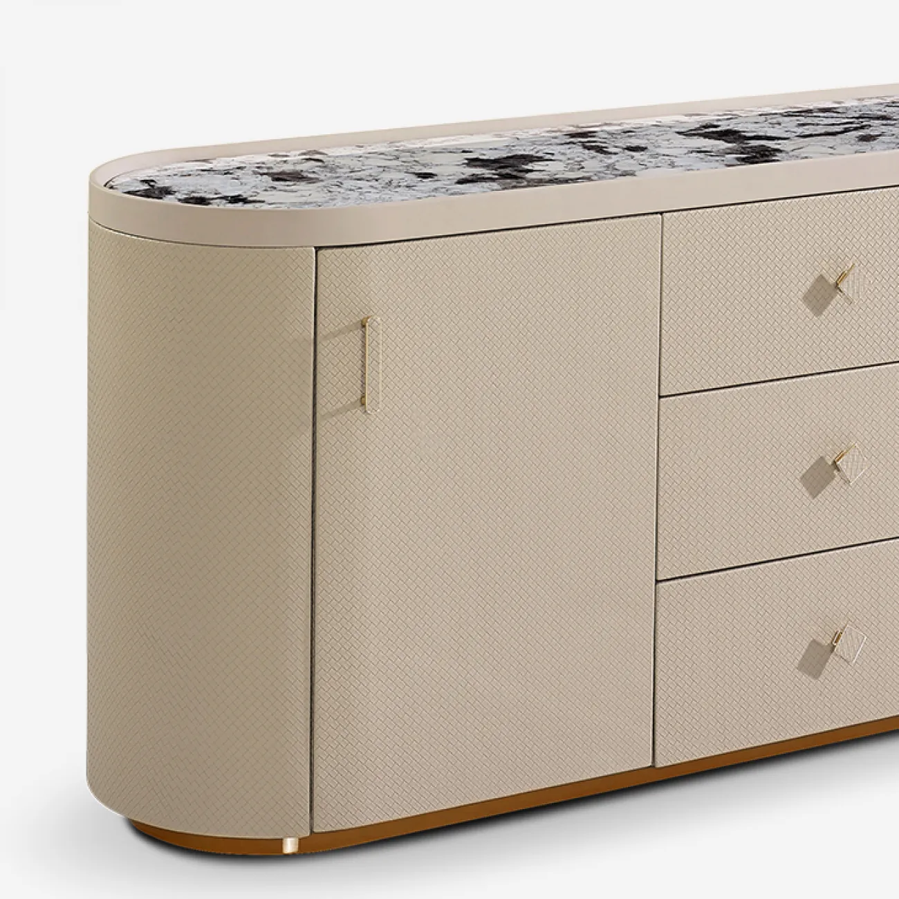 Классический комод MIVICA с мраморной столешницей KD38439-32