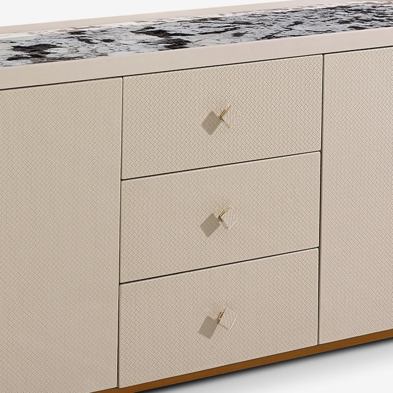 Классический комод MIVICA с мраморной столешницей KD38439-32