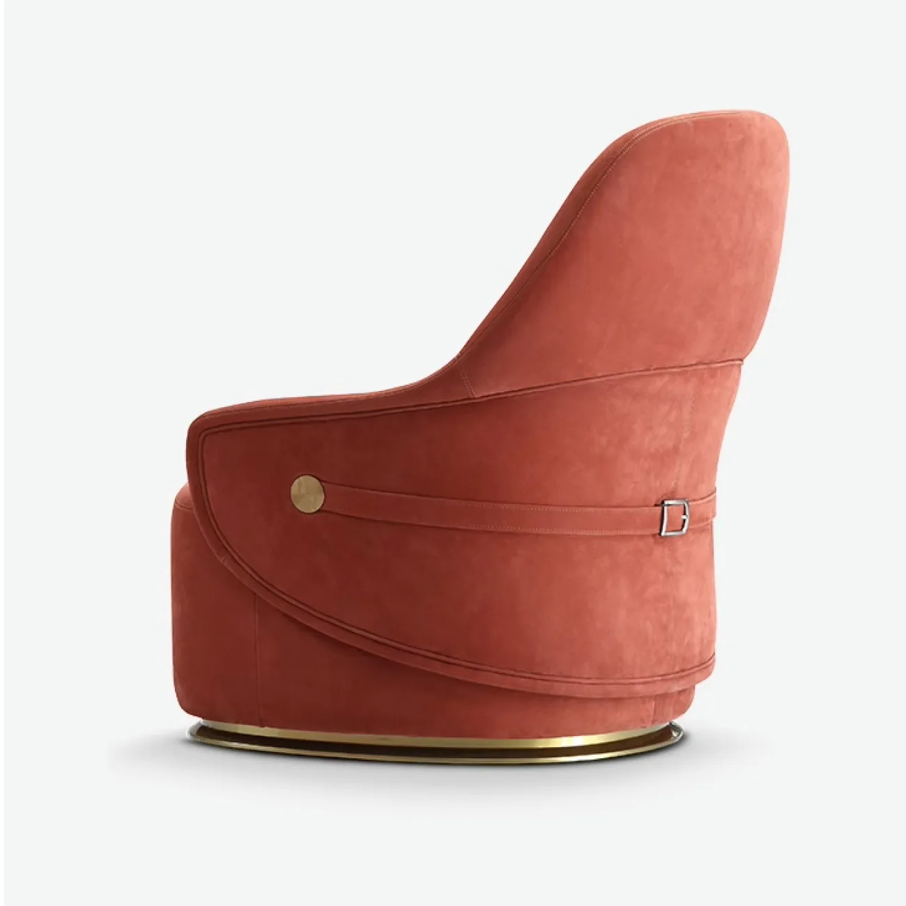 Уютное кресло Leonie от MIVICA из матовой кожи KR38441-32