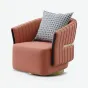 Роскошное кожаное кресло Leonie от MIVICA яркого цвета KR38442-32