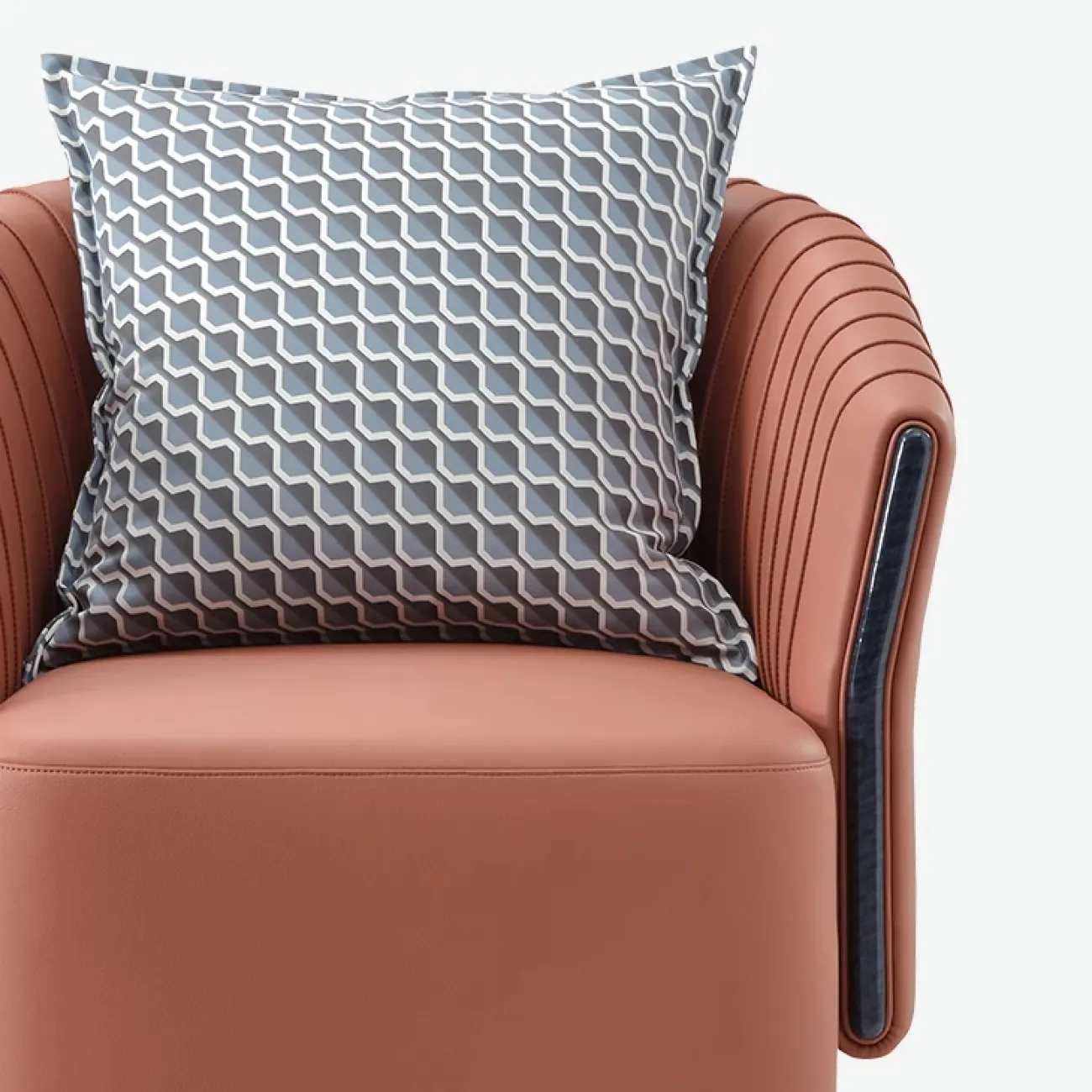 Роскошное кожаное кресло Leonie от MIVICA яркого цвета KR38442-32