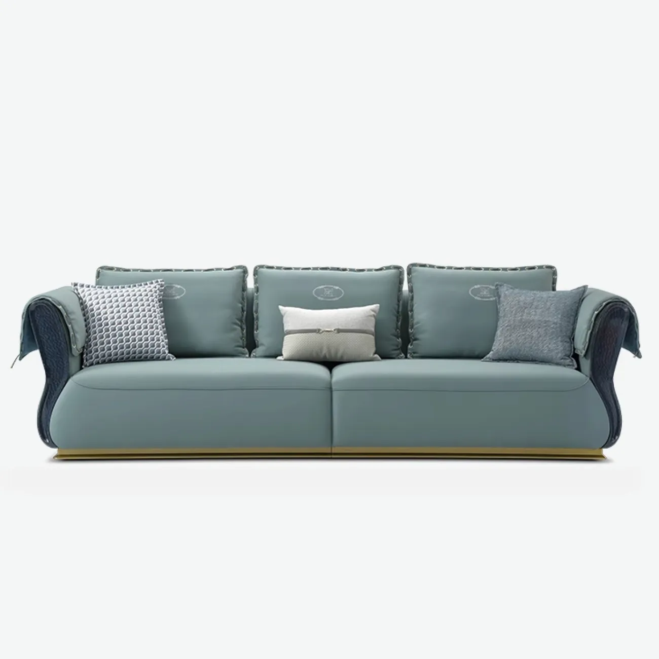 Элегантный диван Leonie от MIVICA из натуральной кожи и красного дерева DV38443-32 Элегантный диван Leonie от MIVICA из натуральной кожи и красного дерева DV38443-32